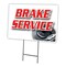 Signmission Brake Service Yard Sign & Stake outdoor plastic coroplast window, C-2436 Brake Service C-2436 Brake Service - alternate 1